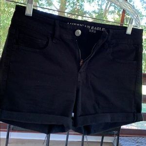 Women’s American eagle black stretch shorts size 8